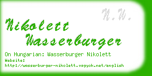 nikolett wasserburger business card